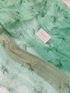 Pure Handloom Khaddi Chiffon Banarasi Saree with Floral Digital Print