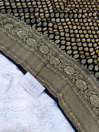 Pure Handloom Khaddi Chiffon Banarasi Saree with Floral Booti and Jangla Pallu