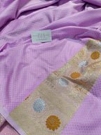 Pure Handloom Katan Silk Banarasi Saree with Meenakari Jaal Weaving