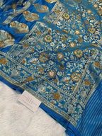 Pure Handloom Katan Silk Banarasi Saree with Meenakari Jaal Weaving
