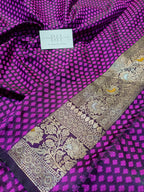 Pure Handloom Katan Silk Banarasi Saree with Meenakari Jaal Weaving