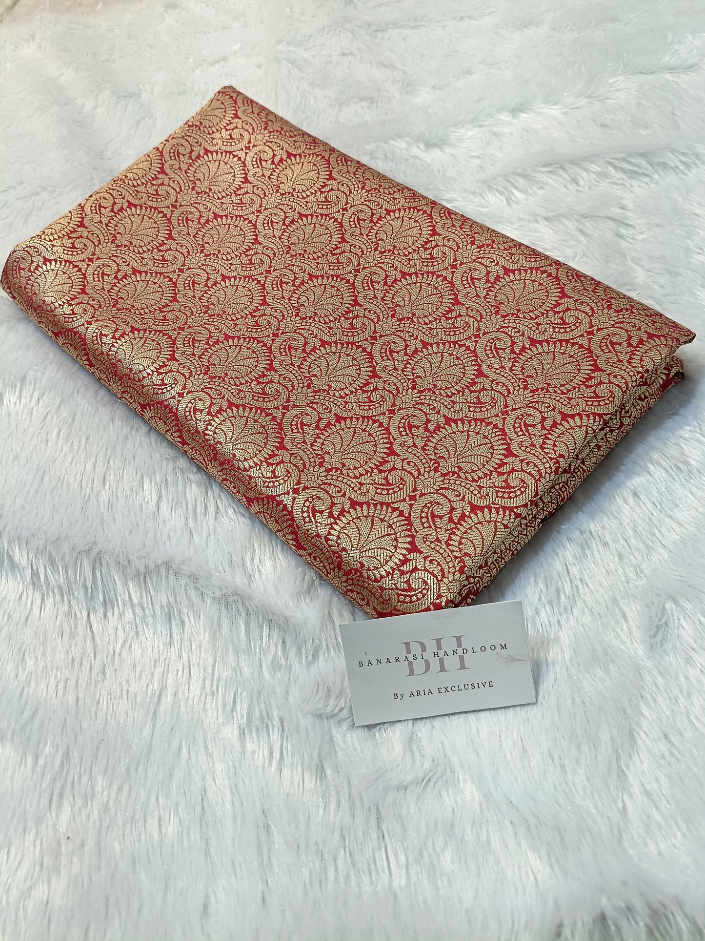 Pure Handloom Katan Silk Banarasi Saree with Floral Jaal Weaving