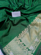 Pure Handloom Katan Silk Banarasi Saree with Meenakari Jaal Weaving