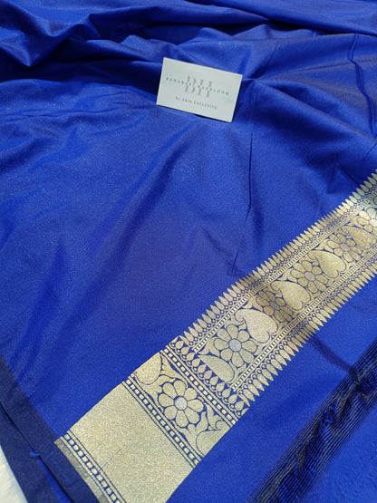 Pure Handloom Katan Silk Banarasi Saree with Meenakari Boota Weaving