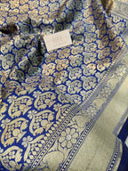 Pure Handloom Katan Silk Banarasi Saree with Meenakari Boota Weaving