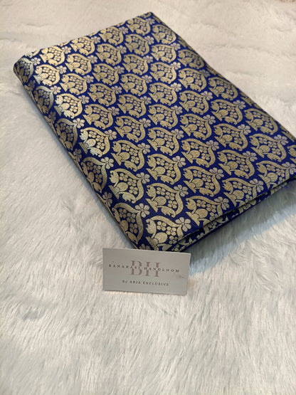 Pure Handloom Katan Silk Banarasi Saree with Meenakari Boota Weaving