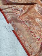 Pure Handloom Katan Silk Banarasi Saree with Meenakari Jaal Weaving