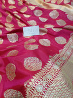 Pure Handloom Katan Silk Banarasi Saree with Floral Zari Boota Weaving