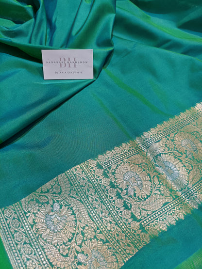 Pure Handloom Katan Silk Banarasi Saree with Floral Jaal Weaving