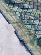 Pure Handloom Katan Silk Banarasi Saree with Meenakari Boota Weaving
