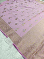 Chiniya Silk Banarasi Saree with Floral Buti Weaving