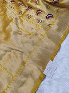 Pure Handloom Premium Katan Silk Banarasi Saree with Meenakari Floral Jaal Design