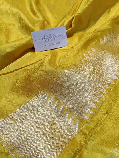 Pure Handloom Premium Katan Silk Banarasi Saree with Meenakari Floral Jaal Design