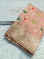 Neeta Ambani Ma'am Inspired Handloom Premium Katan Silk Saree with Meenakari Floral Buti Design