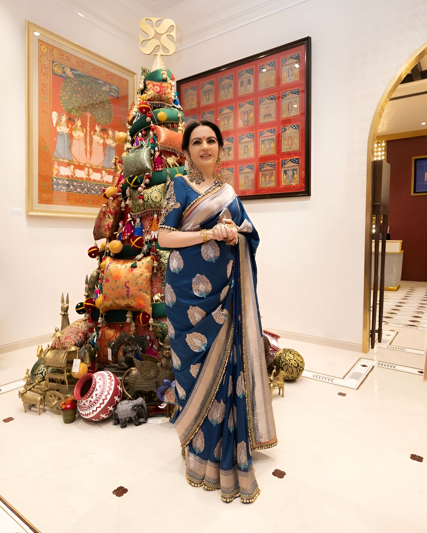 Neeta Ambani Ma'am Inspired Handwoven Pure Kataan Silk Saree