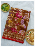 (Pre-Order) Mustard Gold Handwoven Muslin Kora Ektara Jamdani Saree