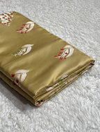 Pistachio Green Shade Handwoven Kataan Mashru Silk Tilfi Meena