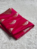 Hot Pink Shade Handwoven Kataan Mashru Silk Tilfi Meena