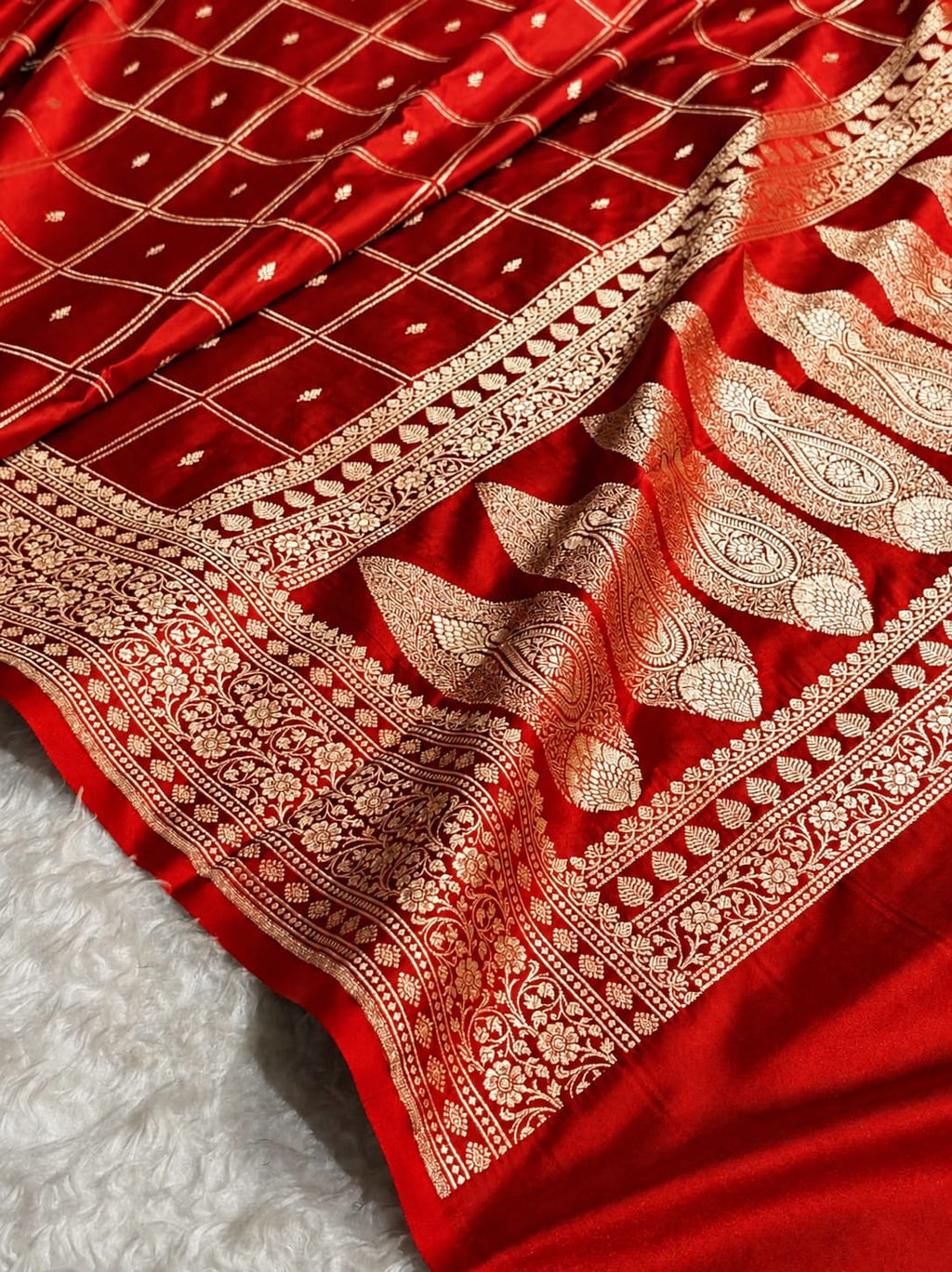 Sunburn Shade Handwoven Kataan Mashru Silk Saree