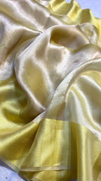 Molten Gold Shade Handwoven Reshmi Tissue Silk