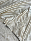 Off-White Shade Handwoven Kataan Mashru Silk Saree
