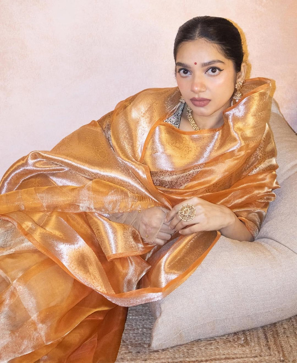 Metallic Shade Reshmi Tissue Silk Banarasi