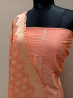 Peach Shade Pure Mango Silk Suit Set