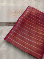 Reddish Gold Handwoven Kataan Ektara Tissue Banarasi