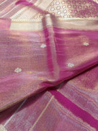 Reddish Gold Handwoven Kataan Ektara Tissue Banarasi
