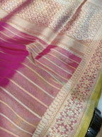 Reddish Gold Handwoven Kataan Ektara Tissue Banarasi
