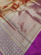 Mustard Gold Handwoven Kataan Ektara Tissue Banarasi