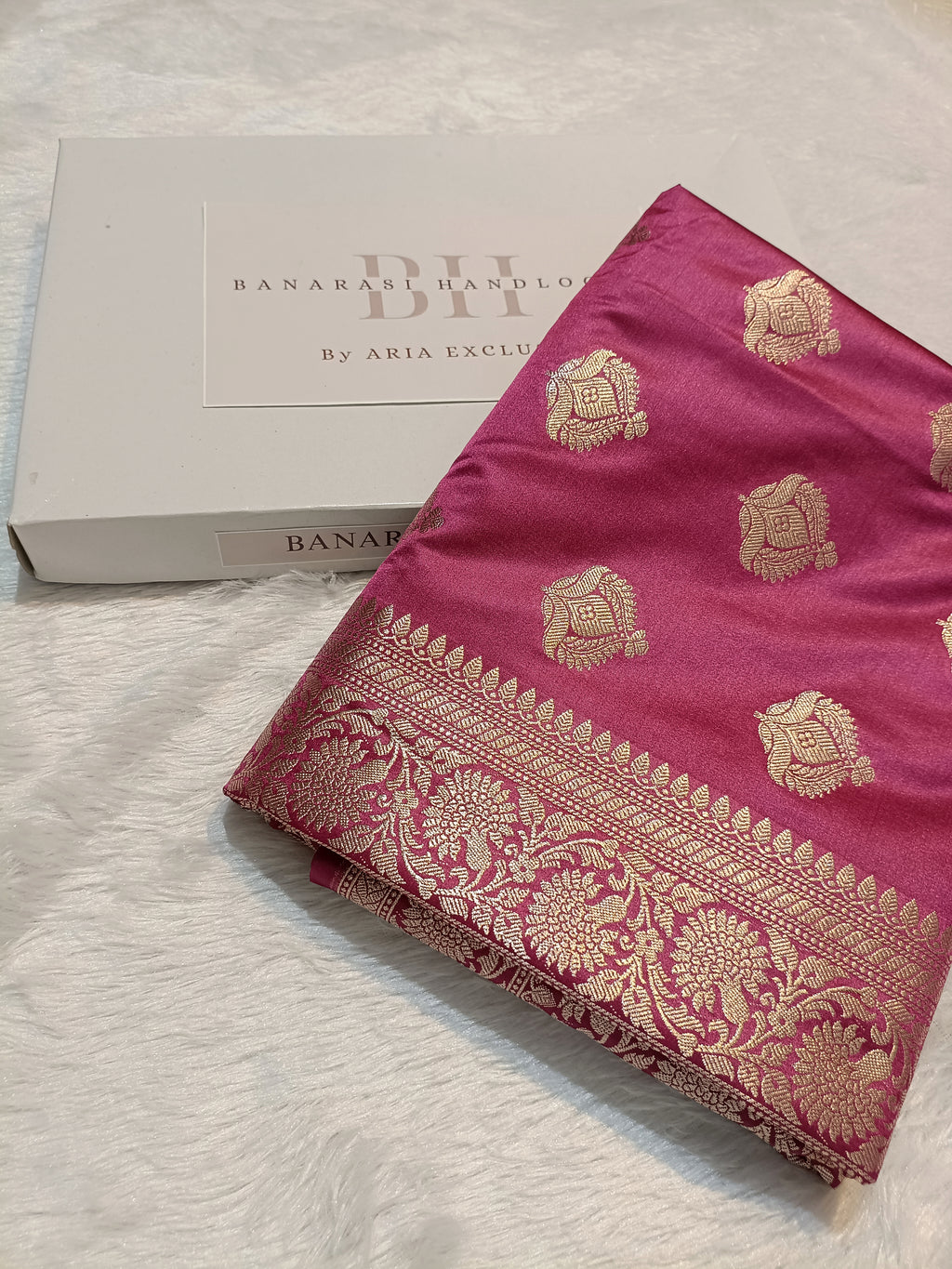 Mauve Pink Shade Handwoven Kataan Mashru Silk Saree