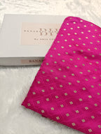 Hot Pink Shade Handwoven Kataan Mashru Silk Saree