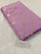Lavender Shade Handwoven Kataan Mashru Silk Saree