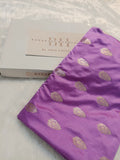 Levendar Shade Handwoven Kataan Mashru Silk Saree