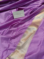 Levendar Shade Handwoven Kataan Mashru Silk Saree