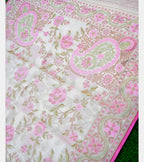 Shwetambari Handwoven Muslin Kora Ektara Jamdani Saree