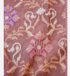 Mauve Pink Shade Handwoven Muslin Kora Ektara Jamdani Saree