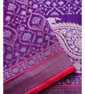 (Pre-Order) Purple Shade Handwoven Muslin Kora Ektara Jamdani Saree