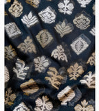Black Shade Handwoven Ektara Kora Jamdani Saree