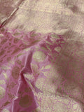 Baby Pink Shade Handwoven Traditional Jangla Kataan Silk