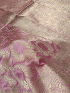 Baby Pink Shade Handwoven Pure Kataan Silk Saree