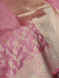 Baby Pink Shade Handwoven Pure Kataan Silk Saree
