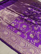 Purple Shade Handwoven Kataan Silk Dupatta