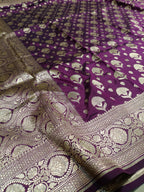 Wine Shade Handwoven Kataan Silk Dupatta