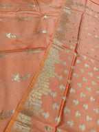 Peach Shade Pure Mango Silk Suit Set
