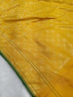 Mustard Gold Shade Handwoven Kataan Ektara Jamdani Saree