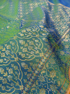 Sea Green Shade Handwoven Kataan Ektara Jamdani Saree