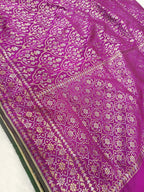 Purple Shade Handwoven Kataan Ektara Jamdani Saree