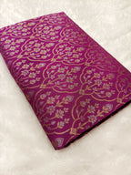 Purple Shade Handwoven Kataan Ektara Jamdani Saree